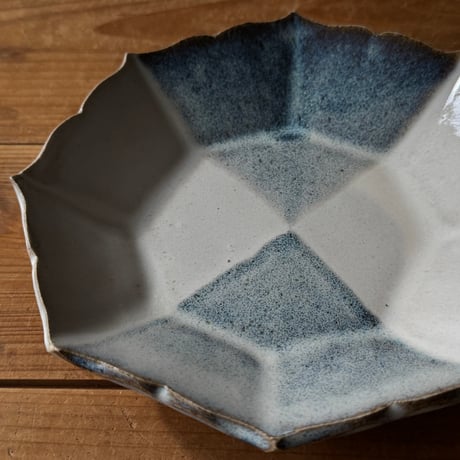 村澤陶苑 村澤享　稜花八角皿 15B (直径約18cm)