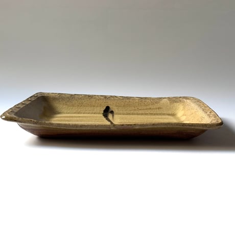 柳瀬俊一郎　押し文角皿 E (約21.5×15.5cm)