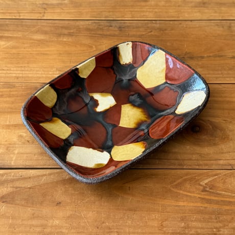 紀窯　中川紀夫　長方鉢(小）（約16.5×12.5cm) A