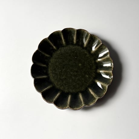 三名窯 松形恭知 リム 9寸皿 九寸皿 三名窯 松形恭知 灰飴掛分