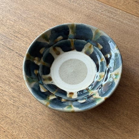 キマノ陶器　6寸皿 キ4D（直径約18cm)
