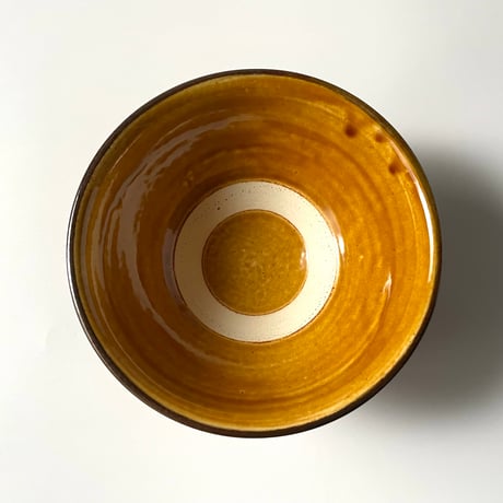 小鹿田焼 坂本浩二窯 坂本拓磨　４寸飯碗 飴・千段巻き K