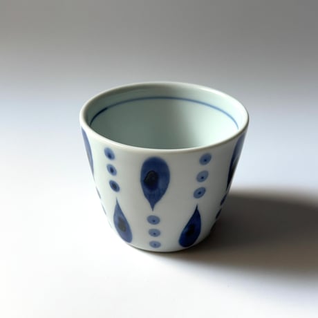 陶房遊　蕎麦猪口（大） 雨ツブ C