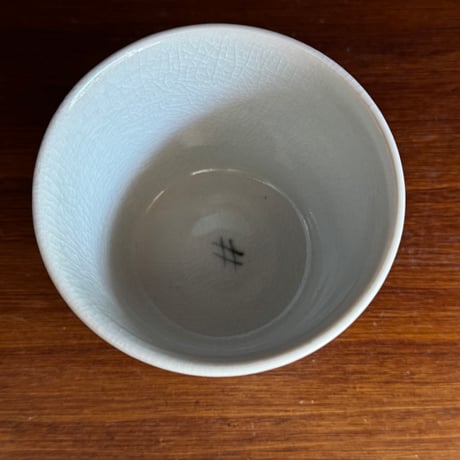 陶彩窯　そばちょこ 古砥部文 赤  と1A