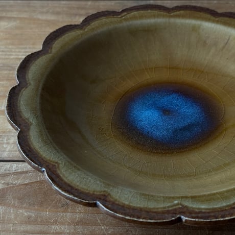 村澤陶苑 村澤享　花形皿 18A (直径約21.5cm)