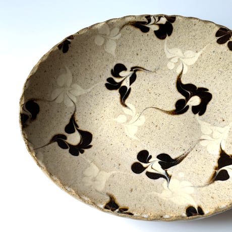 柳瀬俊一郎　カレー皿 菱 C (約24.5×19cm)