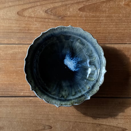 村澤陶苑 村澤享　稜花皿 2A (直径約14.5cm)