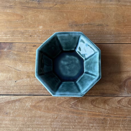 星の宮製陶 高橋あい　八角皿 呉須 J  (直径約12cm)