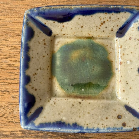 キマノ陶器　角皿（ミニ） キ23G（約9×9cm)