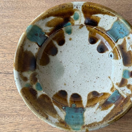 キマノ陶器　6寸皿 キ4I（直径約18cm)