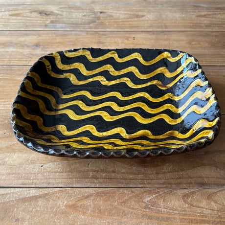 宮野 さとみ　長方皿 ル (約22.5×18cm)