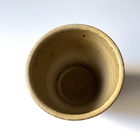 三名窯 松形恭知　緑釉櫛目カップ D