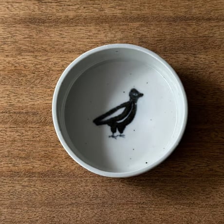 皐月窯　切立鉢 印判鳥 さ15A（直径約10cm)