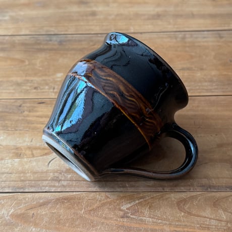 星の宮製陶 高橋あい　櫛目マグカップ 飴 F
