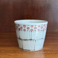 陶彩窯　そばちょこ 古砥部文 赤  と1A