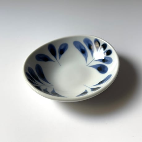 陶房遊　ミニボウル ブルーリーフ A