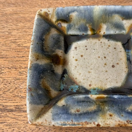 キマノ陶器　角皿（ミニ） キ23E（約9×9cm)
