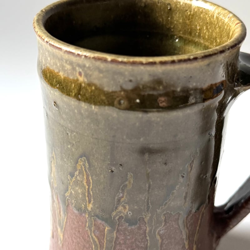 三名窯 松形恭知 灰釉抜文ビアマグ C | kogeiseikatsu.shop