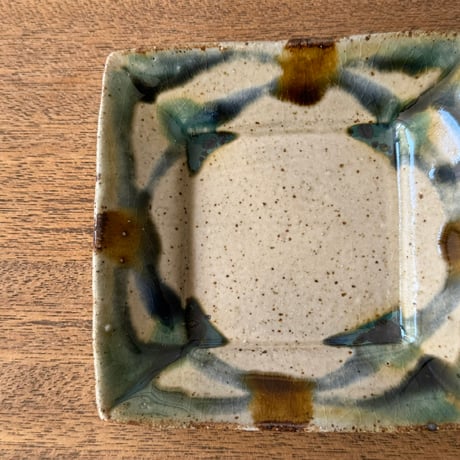 キマノ陶器　角皿（小） キ24A（約12×12cm)