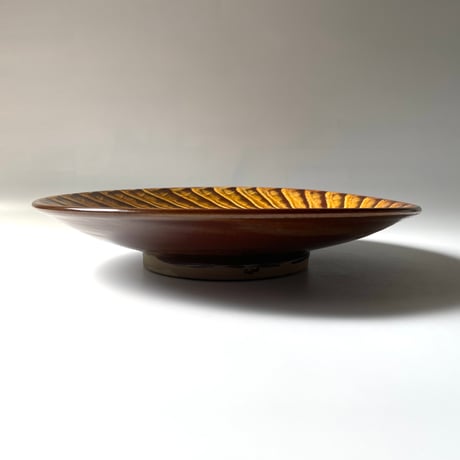 小鹿田焼 坂本浩二窯 坂本拓磨　7.5寸皿 刷毛目 ロ