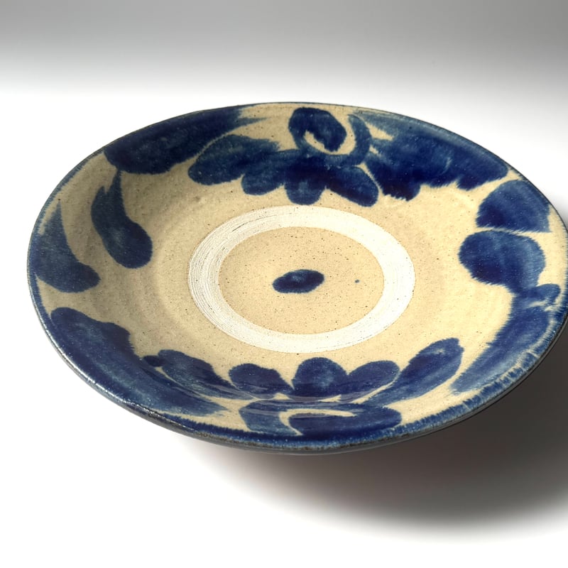 大嶺實清氏作 染付け皿 24cm 大嶺實清 大嶺工房 染付皿 大皿