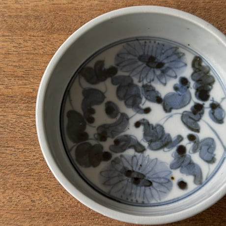 皐月窯　切立鉢 菊唐草 さ16（直径約10cm)