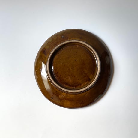 笠原良子　５寸飴釉花文皿 C