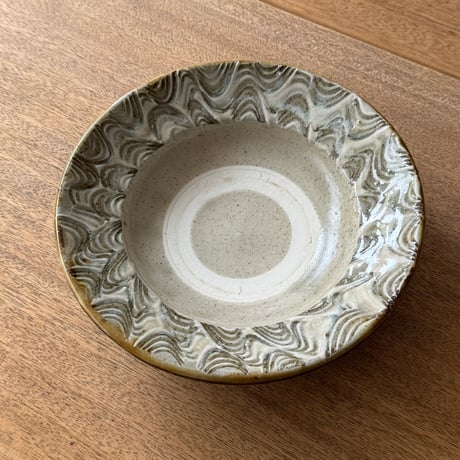 キマノ陶器　7寸皿 キ5F（直径約21cm)