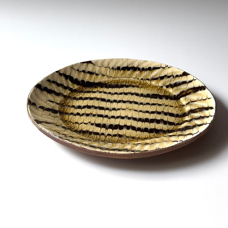 柳瀬俊一郎 縁波オーバル皿 フェザー C (約19×15cm