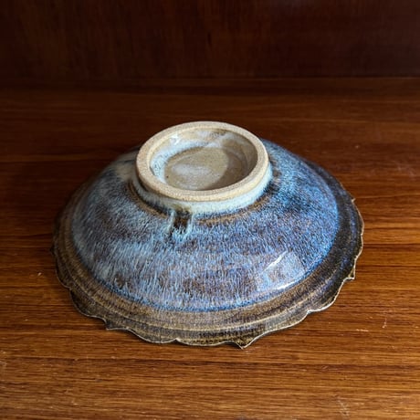 村澤陶苑 村澤享　稜花皿 14B (直径約14.5cm)