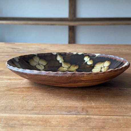 柳瀬俊一郎　カレー皿 菱 40A1（約24.5×18.5cm)