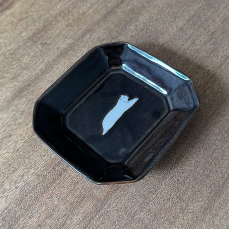 イロリ工房　隅切角皿 イ3A（約12×11cm)