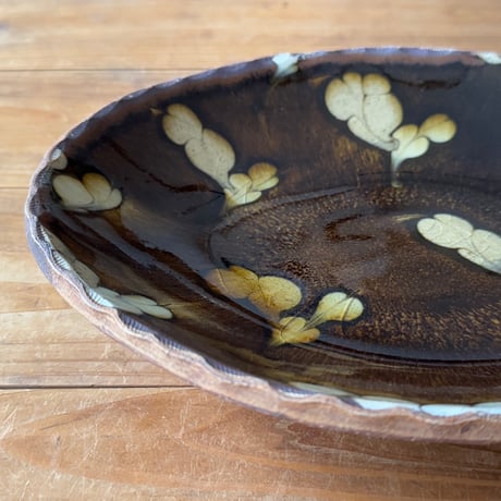 柳瀬俊一郎　カレー皿 双葉 40B2（約24.5×18.5cm)