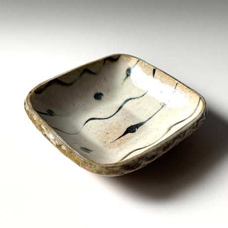 柳瀬俊一郎　四方皿 A (約13.5×13.5cm)