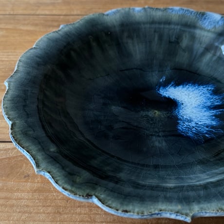 村澤陶苑 村澤享　稜花皿 1A (直径約23cm)