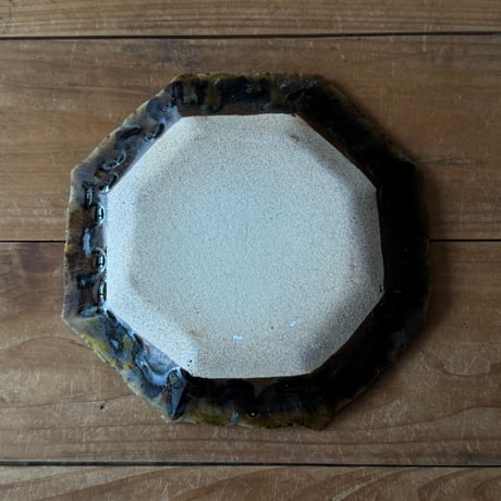 村澤陶苑 村澤享　稜花八角皿 9B (直径約18cm)