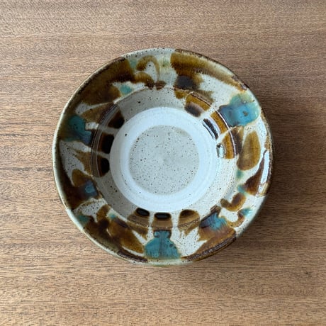 キマノ陶器　6寸皿 キ4H（直径約18cm)