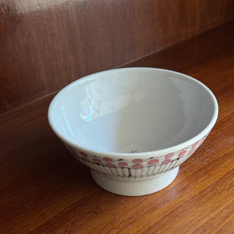 陶彩窯　茶碗(小）古砥部花垣文 と11B