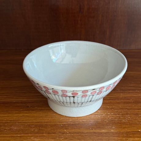 陶彩窯　茶碗(小）古砥部花垣文 と11B