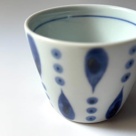 陶房遊　蕎麦猪口（大） 雨ツブ C