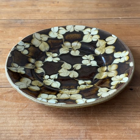 柳瀬俊一郎　デルフト皿（L）菱 34A1（直径約20.5cm)