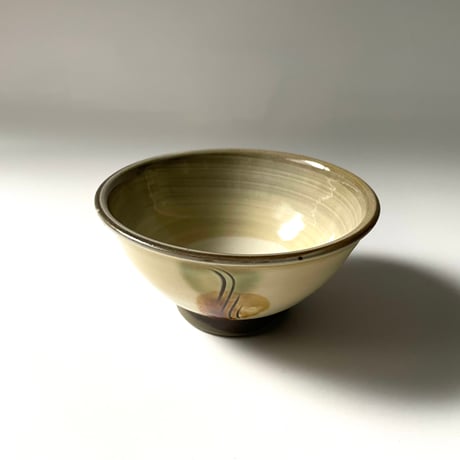 小鹿田焼 黒木昌伸窯　４寸飯碗　二彩　I
