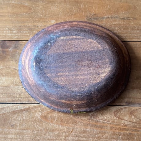 柳瀬俊一郎　楕円グラタン皿 ライン・双葉 21J2（約18×15cm)