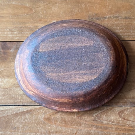 柳瀬俊一郎　楕円グラタン皿 ライン・双葉 21J1（約18×15cm)