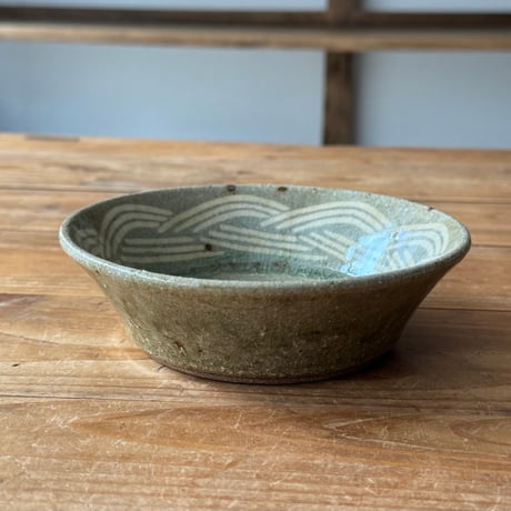 星の宮製陶 高橋あい　5寸象嵌切立鉢 灰 A (直径約15cm)