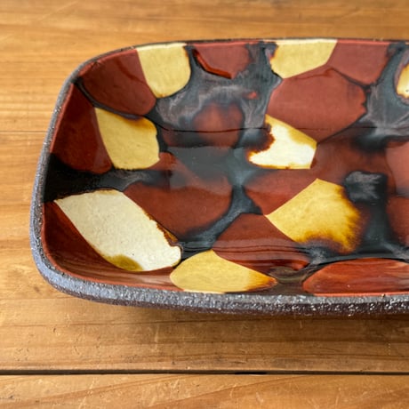 紀窯　中川紀夫　長方鉢(小）（約16.5×12.5cm) A