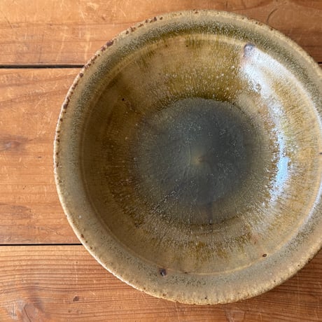 村澤陶苑　飴釉重掛皿  A (直径約15cm)
