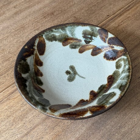 榮一工房　8寸皿  蛇の目なし エ8B（直径約24.5cm）