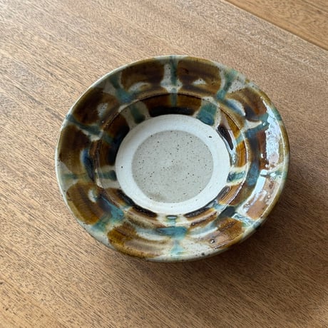 キマノ陶器　6寸皿 キ4C（直径約18cm)