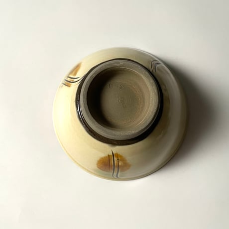小鹿田焼 黒木昌伸窯　４寸飯碗　二彩　J